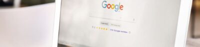 computer screen showing Google search and reviews